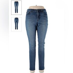 Nine West cigarette high-rise skinny jeans. Blue. Size 14